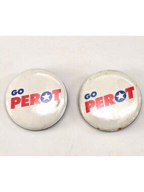 Ross Perot Campaign Button Set - Vintage 1992 Presidential Political Pinbacks li